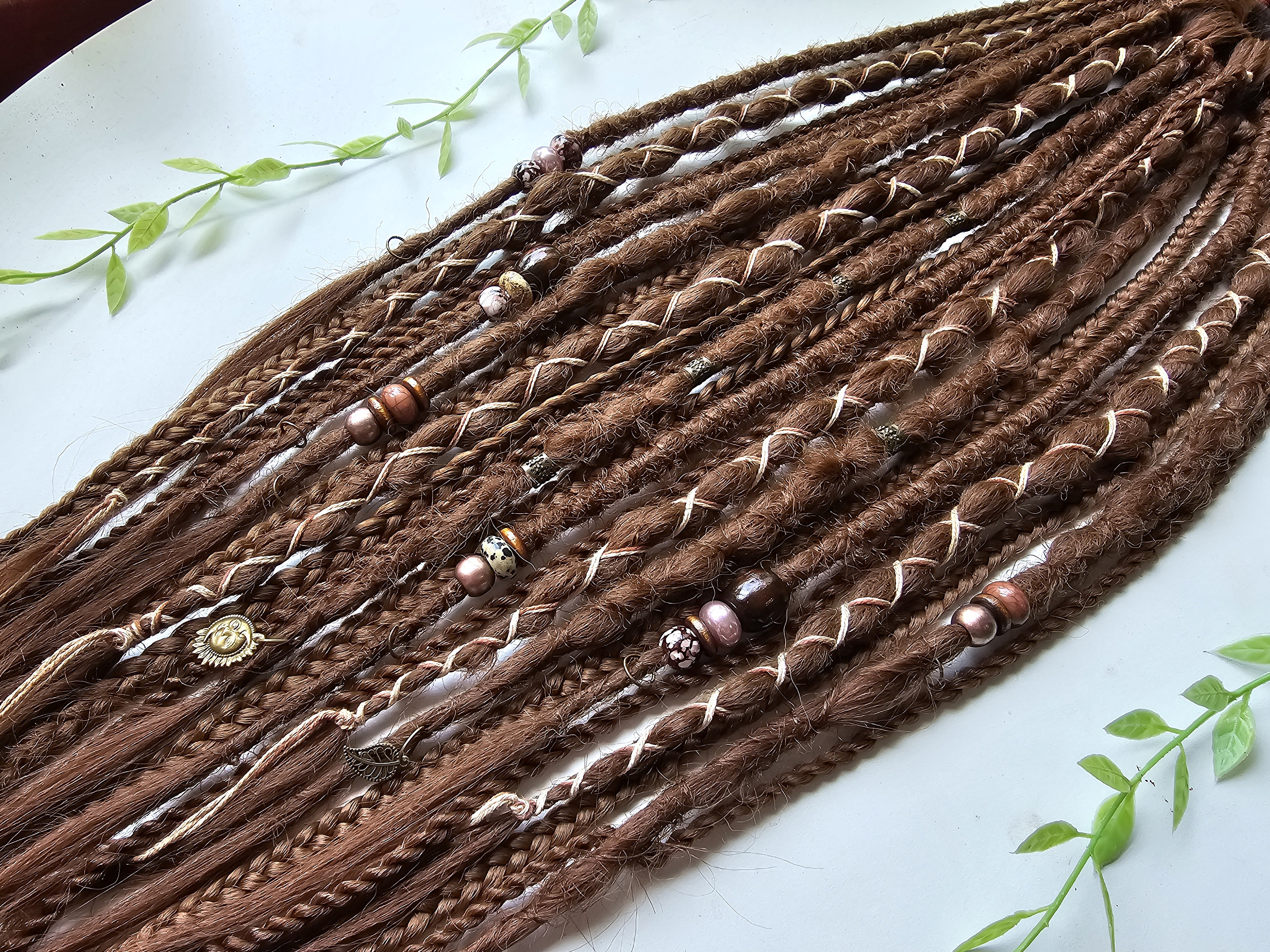 Caribe Moonstone Dread Pony™ – 26” Boho Luxe Ponytail Extension Loc Extension Ponytail - Etsy main image 2