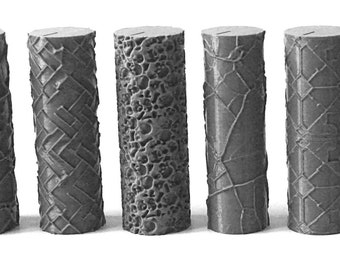 Collection 13 Miniature Texture rollers for Clay and Foam