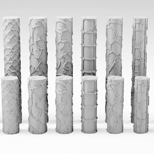 Sammlung 18 Miniatur Texture Walzen für Knete und Schaumstoff
