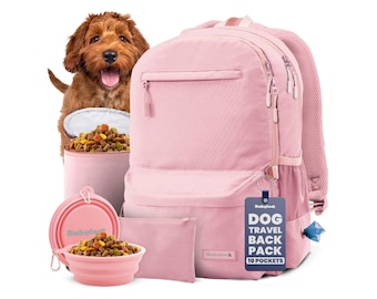 Dog Travel Bag for Supplies - Complete Doggy Diaper Bag Backpack