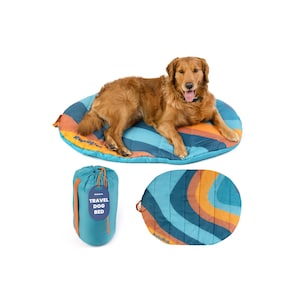 Travel Dog Bed (42" x 30")- Foldable & Packable for Travel, Road Trip, Camping