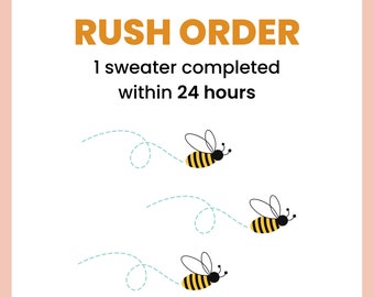 RUSH ORDER add-on to personalized baby sweater listing