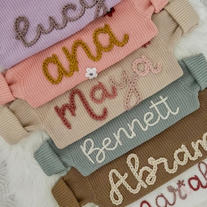 Embroidered Baby Sweater, Personalized, Baby Shower Gift, Newborn Outfit, OVERSIZED 0M-5T