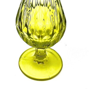Vintage Mid-Century Green Glass Pedestal Stand Swung Stretch Vase 17 in Fenton Artglass Decor