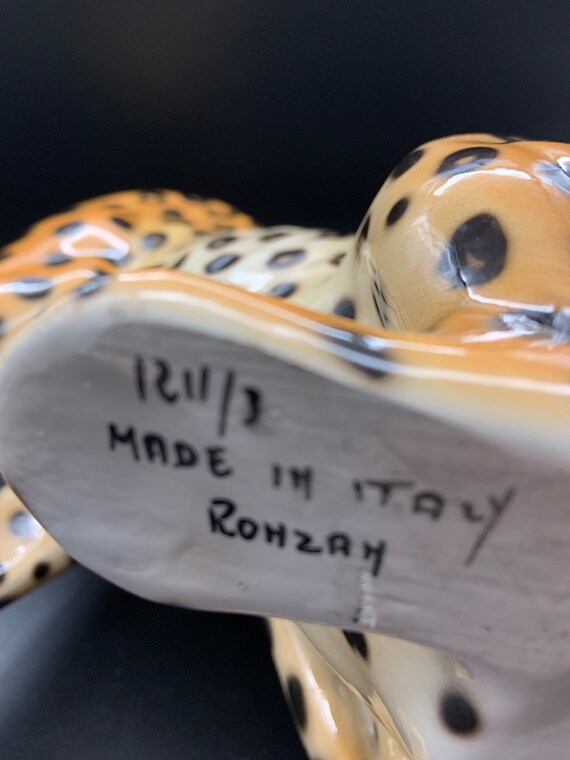 Ronzan Large Hand Painted Porcelain Leopard Sculpture Italy - Etsy