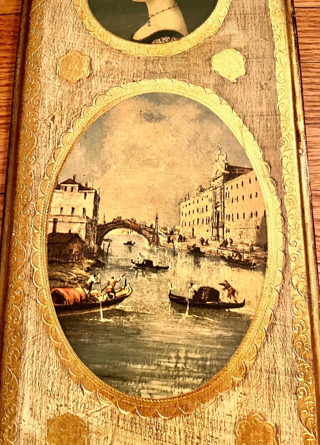 Vintage Florentine Wall Hanging Plaque Gold Gilding 15th Century ...
