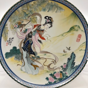 Imperial Jingdezhen Porcelain Hsi-chun Fourth Plate in the Beauties of The Red Mansion Series by Master Artisan Zhao Huimin