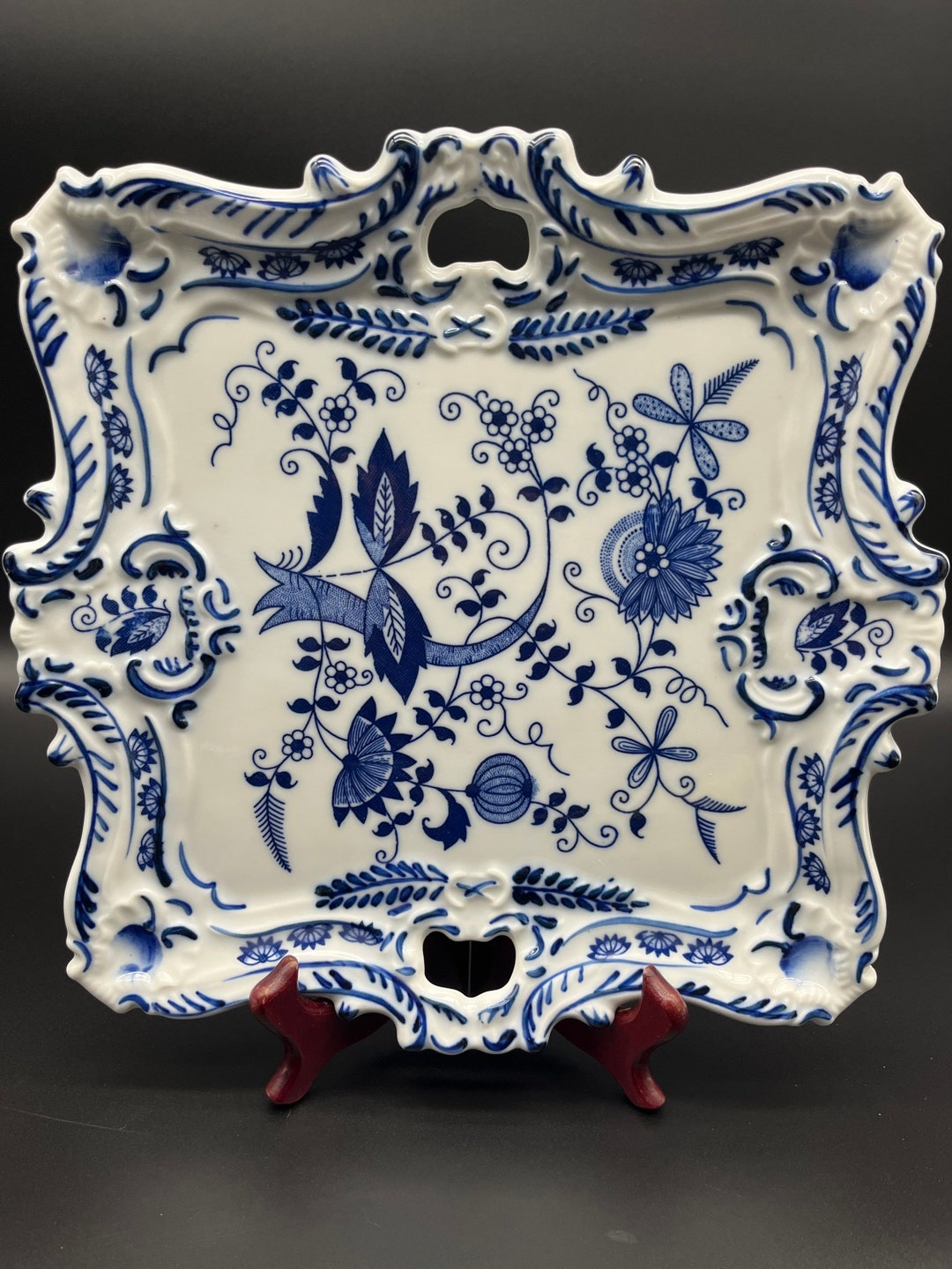 Vienna Woods Fine China Blue Onion Pattern Serving Platter Etsy