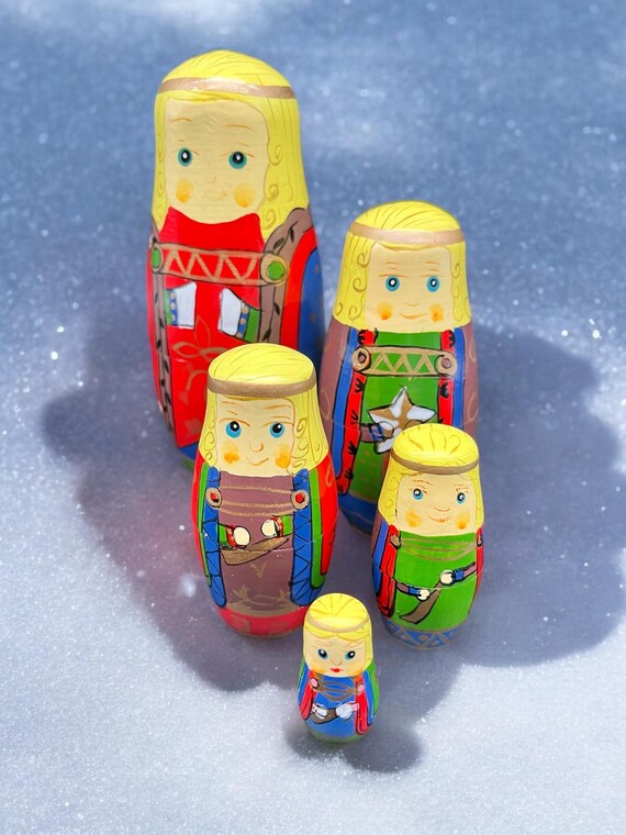 MATRYOSHKA POUPÉES GIGOGNES URSS Poupée Russe Souvenir Fait à La Main