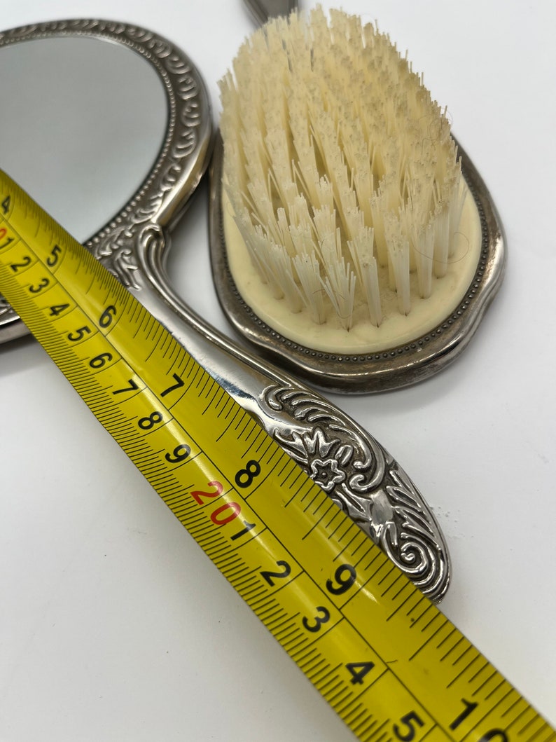 Vintage 1940's Ornate Hand Mirror and Brush Set Bedroom Etsy