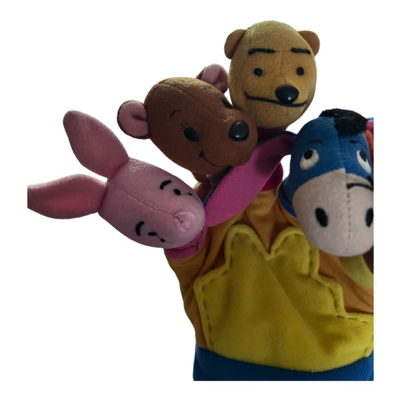 Puppet Roo Retro Disney Winnie the Pooh & Tigger Eeyore Roo Piglet Hand Puppet ...