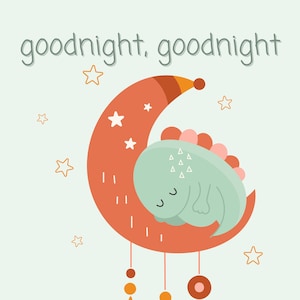Goodnight, Goodnight Little Dinosaur Digital Print (Boy)