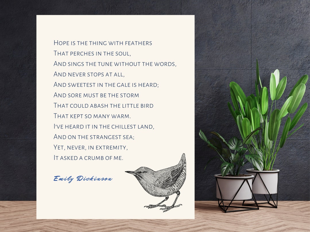 Hope is a Thing With Feathers Print (design 2) - Etsy