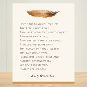 Hope is a thing with feathers Print (Brown)
