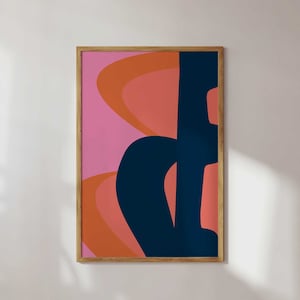 Impresión de arte abstracto colorido, arte abstracto imprimible, arte moderno vibrante, impresión de gran tamaño, arte de pared colorido digital, descarga instantánea