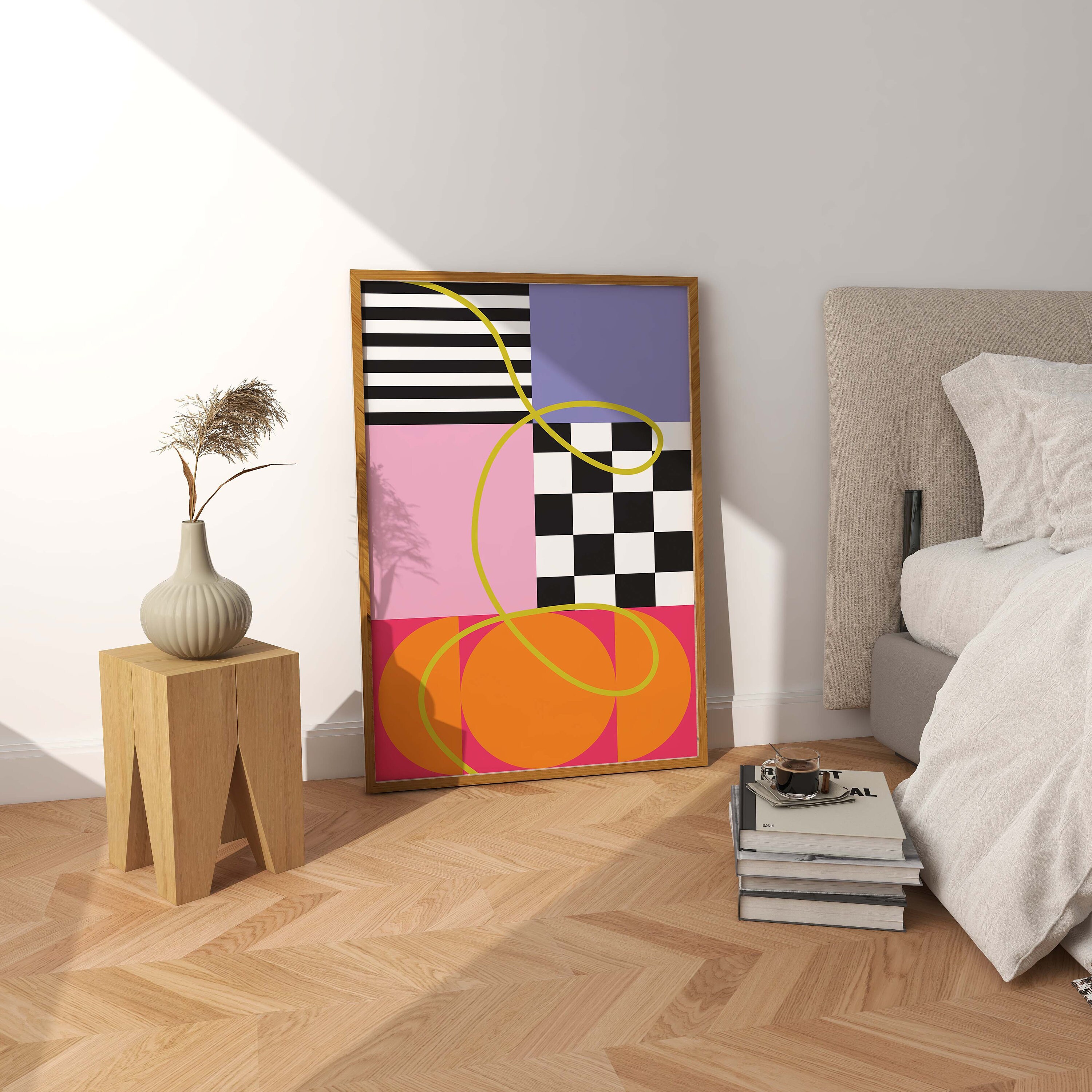 Colorful Wall Art Abstract Wall Art Preppy Dorm Room Decor College ...