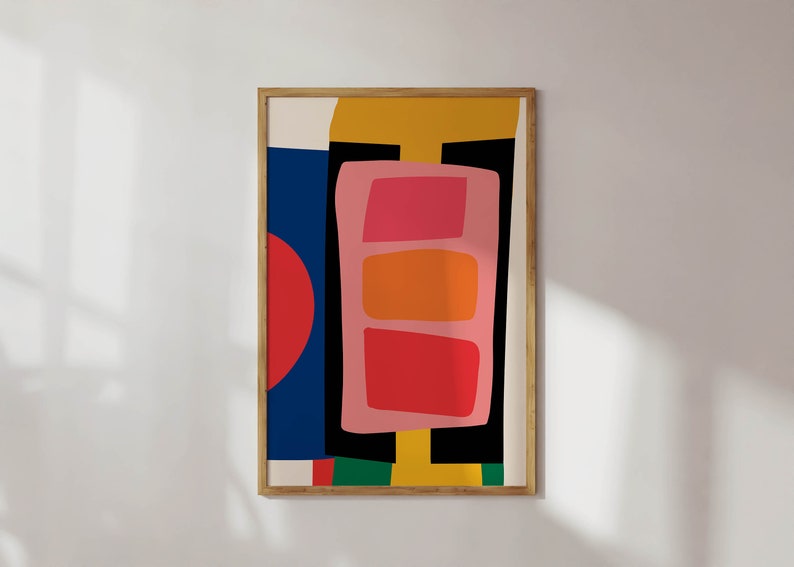 Colorful Art Print Abstract Color Block Color Block Art Etsy