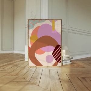 Colorful Abstract Wall Art, Colorful Wall Art, Abstract Wall Art, Acrylic Art, Printable Art, Living Room Print, Geometric Art Print