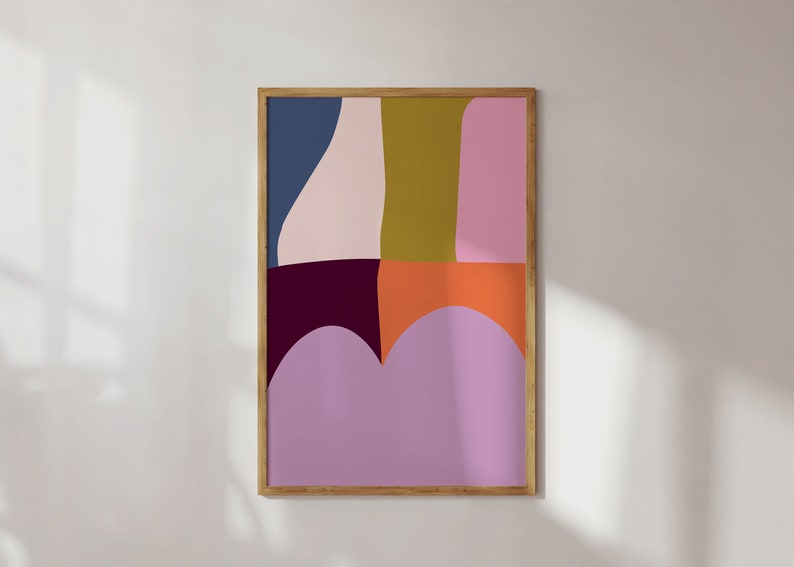 Printable Art Set Set of Two Prints Colorful Wall Art Etsy