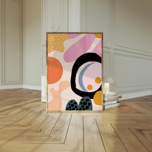 Dopamine Decor Wall Art Trendy Aesthetic Art Print Maximalist Decor Modern Colorful Art Print Colorful Abstract Wall Art Modern Prints