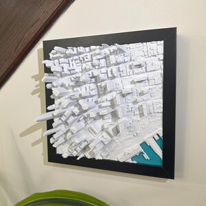 Modèle personnalisé de la ligne d'horizon de San Francisco | Belle oeuvre d'art murale | Paysage urbain moderne | Cadeau parfait | Carte 3D artisanale