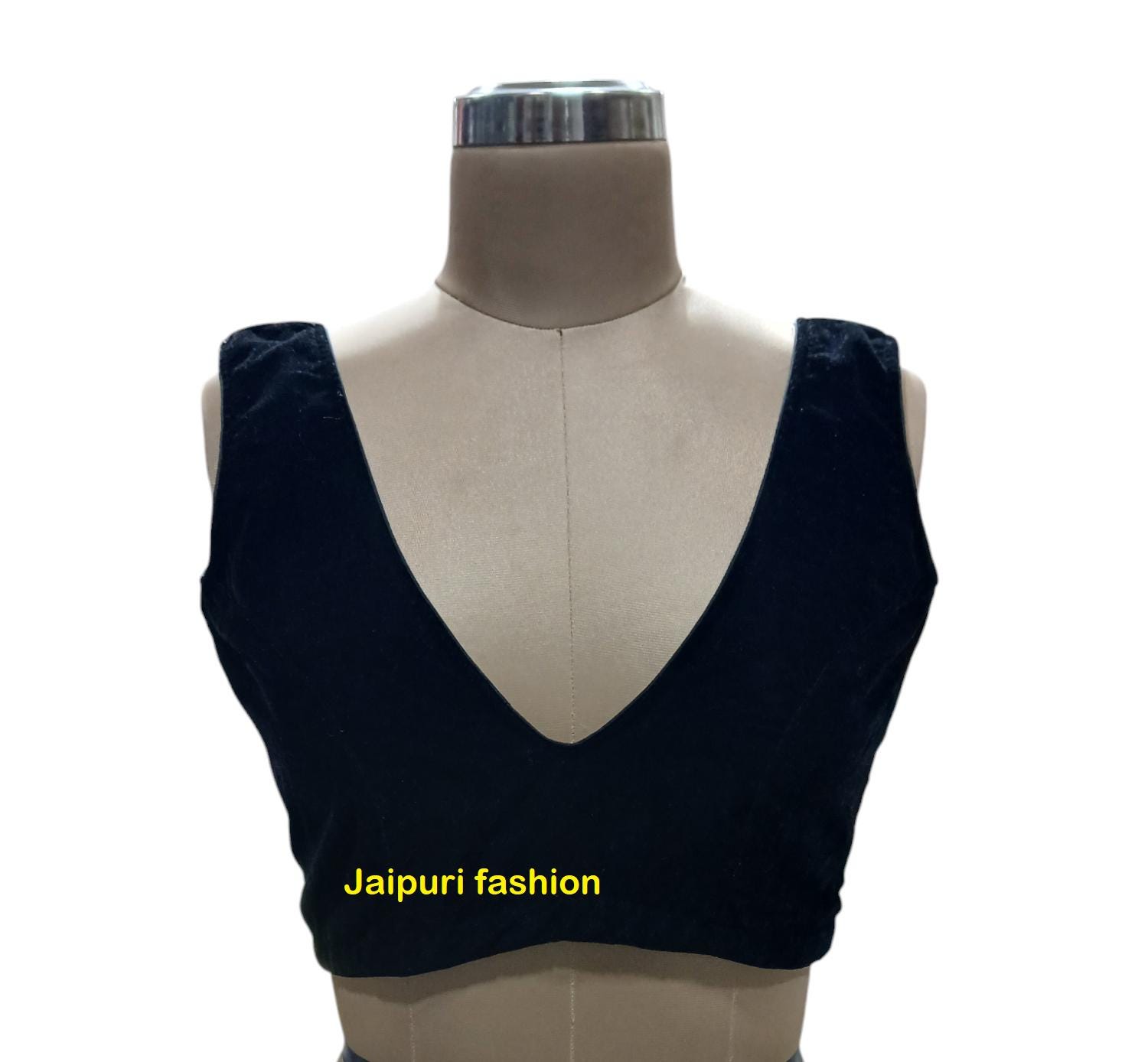 Velvet Sleeveless Saree Blouse, Readymade Indian Lehenga Choli, Ethnic Wedding & Party Wear