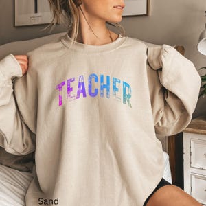 Cute Teacher Sweatshirt, Teach Sweatshirt, Custom Teacher Crewneck, Teacher Appreciation Gift, Back to School, Gift for Teacher, Retro Shirt