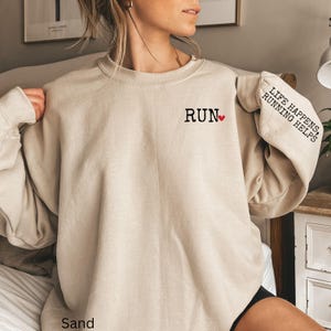 Running sweatshirt, Marathon hoodie, Runner Gift, Love Running crewneck, Jogging Shirt, Fitness Shirt, Running Gifts, gift for runner,