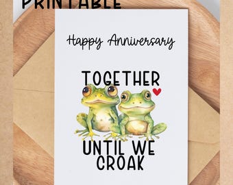 Tarjeta de aniversario divertida, descarga digital para imprimir, tarjeta sarcástica para novio o novia, tarjeta en blanco bonita, tarjeta de aniversario