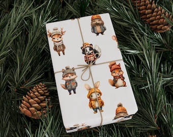 Woodland Forest Animals Wrapping Paper,