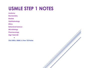 USMLE Step 1 Notes + Old NBME/UWSA/Free 120 Notes