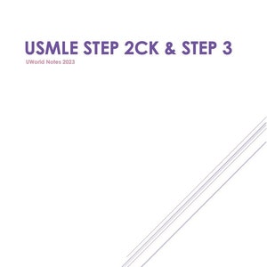 May include: USMLE Step 2CK & Step 3 study guide with the text "UWorld Notes 2023" and the name "Arti Patel" at the bottom of the page.