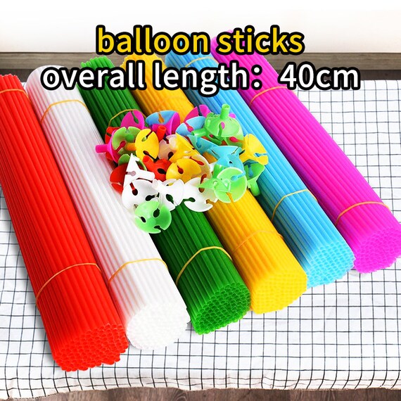 30cm Balloon Stick White Balloons Holder Sticks with Cup Decoration  Accessories 