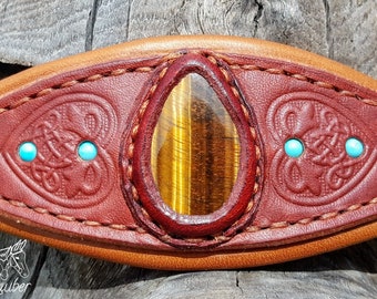 Noseband for Hackamore, Noseband for Hackamore with real tiger eye