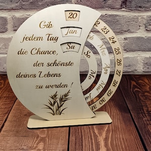UPGRADE Laserdatei Ewiger Kalender (2 Varianten)– deutsches Kalendarium – Digitaler Download im Format svg, pdf, dxf