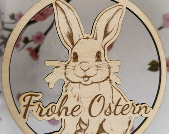 Lasercut-Datei Hängedekoration "Frohe Ostern" - Digitaler Download