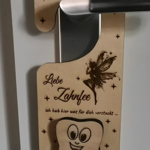 Lasercut-Datei - Türschild zum Tauschen mit der Zahnfee - Digitaler Download SVG, PDF