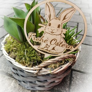Laserdatei - Pflanzenstecker  "Frohe Ostern" - Digitaler Download SVG, PDF