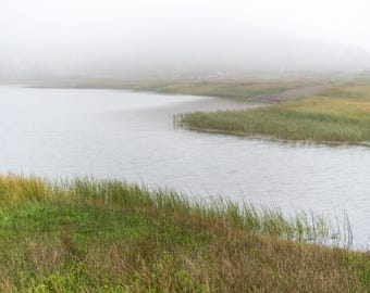 Misty Lake Landscape Print: Calming Nature Photography (Digital Download)