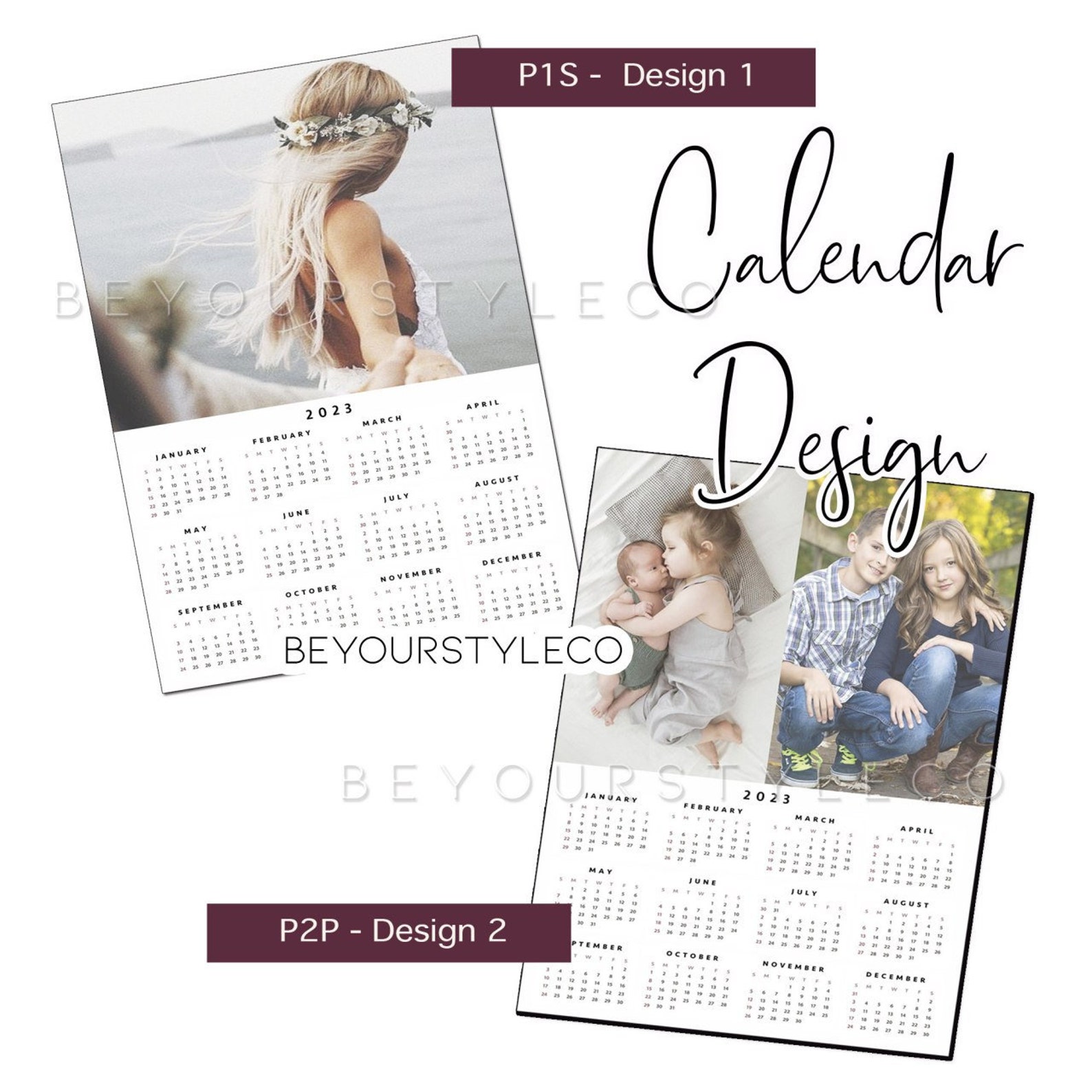 2023 Personalised PHOTO CALENDAR, Digital Download, Custom Photo Wall
