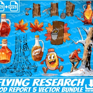 5 Maple Tapping SVG Bundle / Tap a Maple Tree PNG Files / Maple syrup Vectors for Commercial Use / Sycamore tree +POD Report Niche Guide