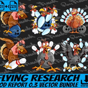 0 Turkey Bowling SVG Bundle For Shirts // Bowler PNG Sublimation Files // Sports Vectors for Commercial Use +POD Report Niche Guide
