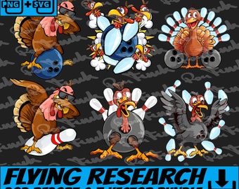 0 Turkey Bowling SVG Bundle For Shirts // Bowler PNG Sublimation Files // Sports Vectors for Commercial Use +POD Report Niche Guide