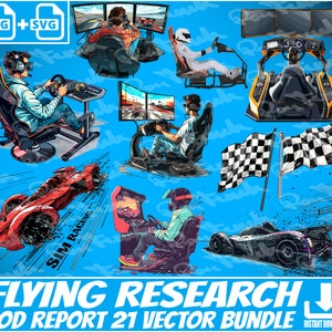 21 Sim Racing SVG Bundle For Shirt /Car Racing Simulation PNG Files / virtual motorsport Vectors for Commercial Use +POD Report Niche Guide