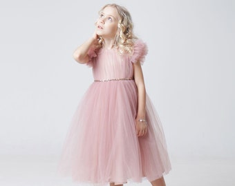 Girls Dress, Princess Dress, Birthday Dress, Luxury kids dress, Prom Dress, Glitter, Tulle Dress, Pink Dress - Glitter Fluff