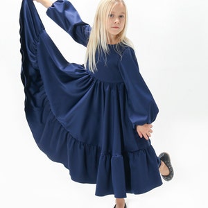 navy blue atlas Dress for concerts, birthdays, events, holidays, e.t.c. Navy blue, Black, Beige, Pink, white, e.t.c. image 3