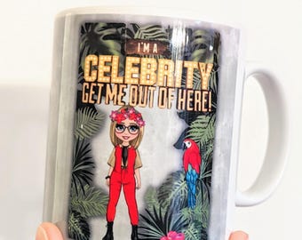 Personalised jungle celebrity custom mug