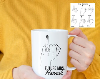 Personalisierte Future Mrs. Tasse: Verlobungsgeschenk für die Braut