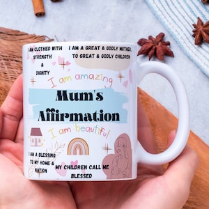 Affirmationstasse für Mama, Muttertagsgeschenk, Geburtstagsgeschenk für Mama, Geschenk für Mama, Mama zum Geburtstag, Tasse für Mama, Geschenk für neue Mama, Affirmationstasse, Tasse
