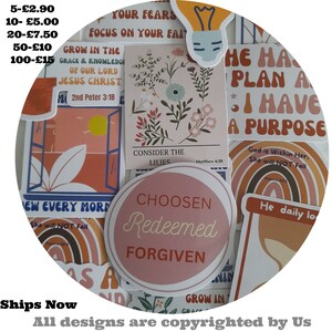 Christian Bible Verse Stickers PNG